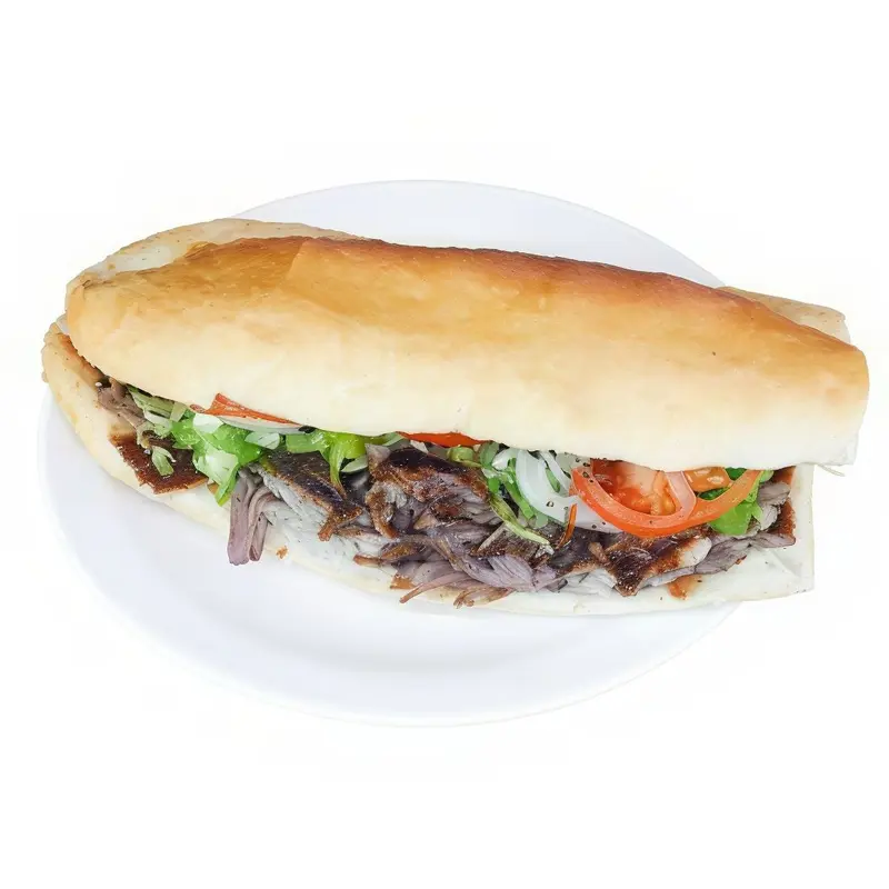 Ankara Usulü Soslu Kaşarlı Et Döner Dürüm